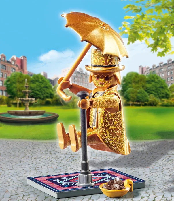 Playmobil artista callejero con disfraz dorado Playmobil artista callejero con disfraz dorado