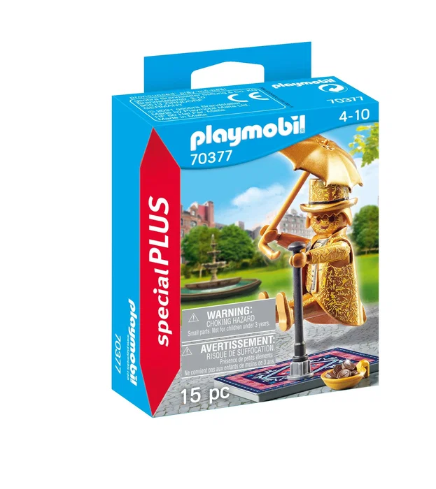 Playmobil artista callejero con disfraz dorado Playmobil artista callejero con disfraz dorado