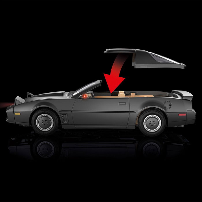 Playmobil Coche Fantástico 70924 Knight Rider K.I.T.T. con Figuras y Funciones Electrónicas