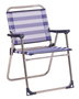 Alco Silla de Playa Aluminio Fija con Respaldo Bajo, Diseño a Rayas, 57x78x57 cm