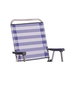 Silla playa aluminio fija con respaldo alto color a rayas 57x89x60 cm
