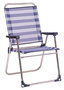 Silla playa aluminio fija con respaldo alto color a rayas 57x89x60 cm