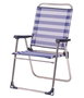 Silla playa aluminio fija con respaldo alto color a rayas 57x89x60 cm