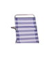 Alco Silla Cama Playa Multiposición Aluminio con Asa, Respaldo Alto, Plegable, Rayas 65x60x100 cm
