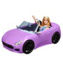 Barbie Muñeca y su Descapotable Morado con Detalles Realistas