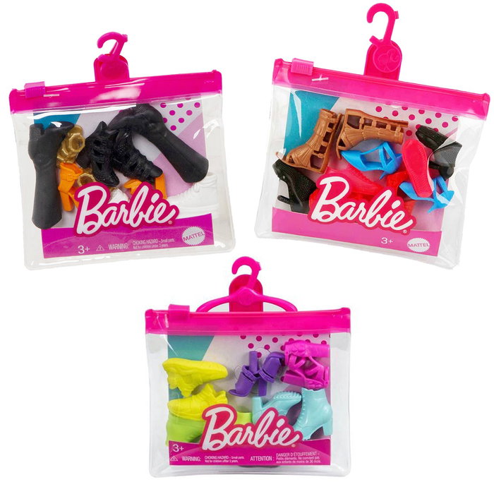 Mattel Barbie Pack de 5 Pares de Zapatos HBV30 Mattel Barbie Pack de 5 Pares de Zapatos HBV30