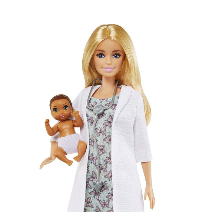 Barbie Muñeca Pediatra GVK03 con Bebé y Accesorios