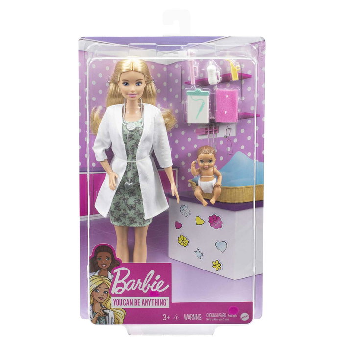 Barbie Muñeca Pediatra GVK03 con Bebé y Accesorios
