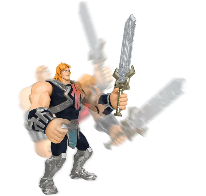 Mattel Figura He-Man Masters of the Universe, Figura de Acción PVC 14 cm con Espada de Poder, Serie Netflix
