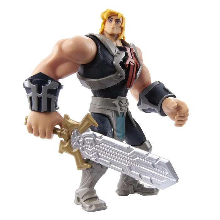 Mattel Figura He-Man Masters of the Universe, Figura de Acción PVC 14 cm con Espada de Poder, Serie Netflix