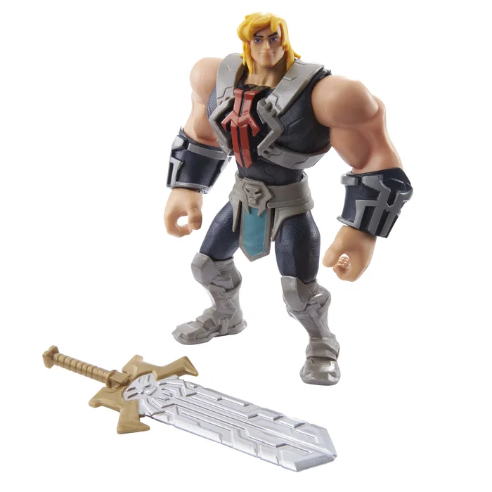 Mattel Figura He-Man Masters of the Universe, Figura de Acción PVC 14 cm con Espada de Poder, Serie Netflix