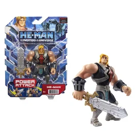 Mattel Figura He-Man Masters of the Universe, Figura de Acción PVC 14 cm con Espada de Poder, Serie Netflix