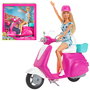 Muñeca Barbie Y Su Scooter Gbk85 Mattel