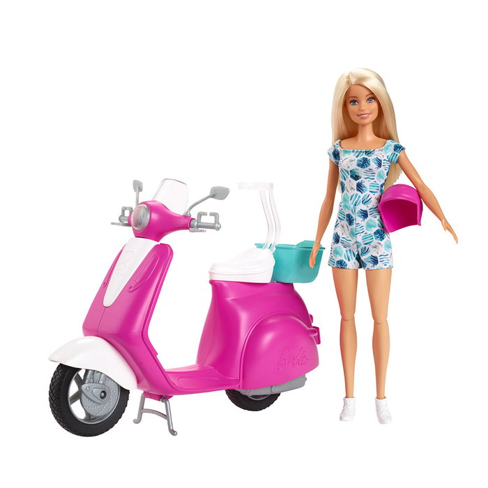 Muñeca Barbie Y Su Scooter Gbk85 Mattel Muñeca Barbie Y Su Scooter Gbk85 Mattel