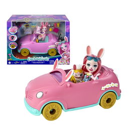 Enchantimals Muñeca Bunnymóvil HCF85 Mattel con Bree Bunny y Accesorios para +4 Años