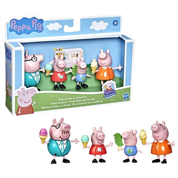 Peppa Pig Pack de 4 Figuras Familia 7 cm - Modelos Surtidos