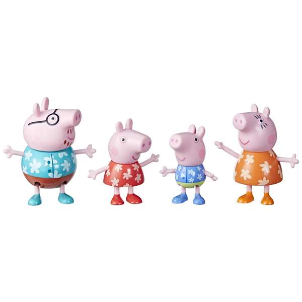 Peppa Pig Pack de 4 Figuras Familia 7 cm - Modelos Surtidos