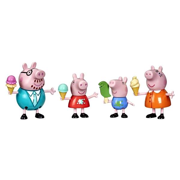Peppa Pig Pack de 4 Figuras Familia 7 cm - Modelos Surtidos