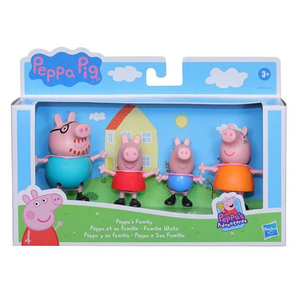 Peppa Pig Pack de 4 Figuras Familia 7 cm - Modelos Surtidos