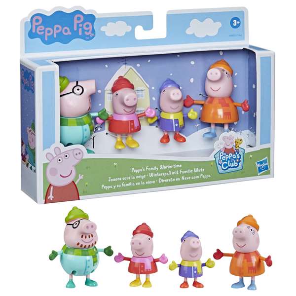 Peppa Pig Pack de 4 Figuras Familia 7 cm - Modelos Surtidos