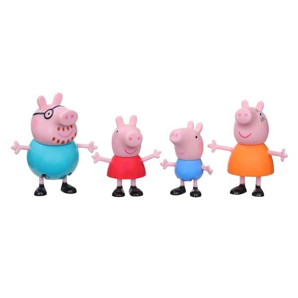 Peppa Pig Pack de 4 Figuras Familia 7 cm - Modelos Surtidos