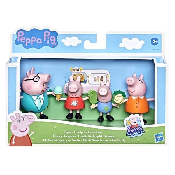 Peppa Pig Pack de 4 Figuras Familia 7 cm - Modelos Surtidos