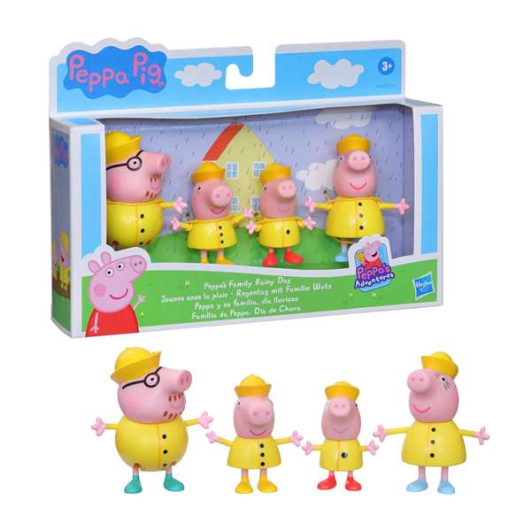 Peppa Pig Pack de 4 Figuras Familia 7 cm - Modelos Surtidos