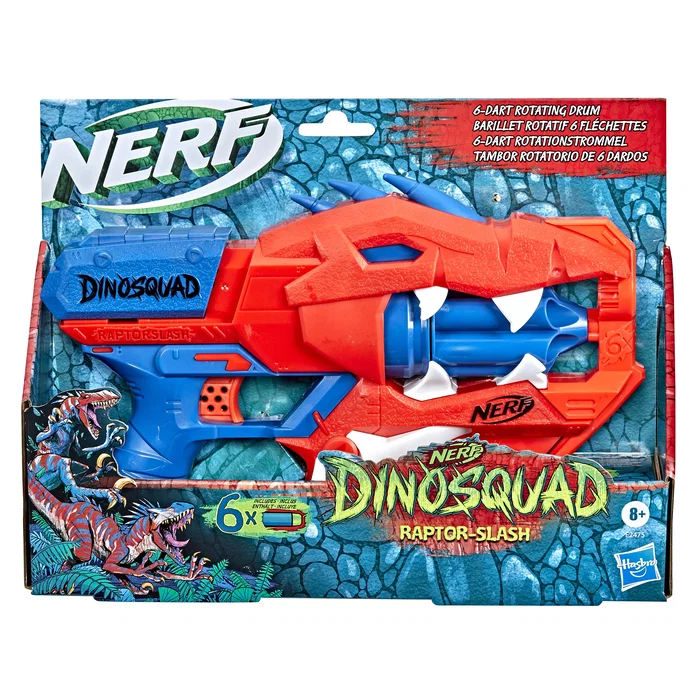 Hasbro Nerf DinoSquad Raptor-Slash - Arco y Flechas de Juguete con Tema Dinosaurio, Incluye 6 Dardos, Edad Recomendada 8+ Años