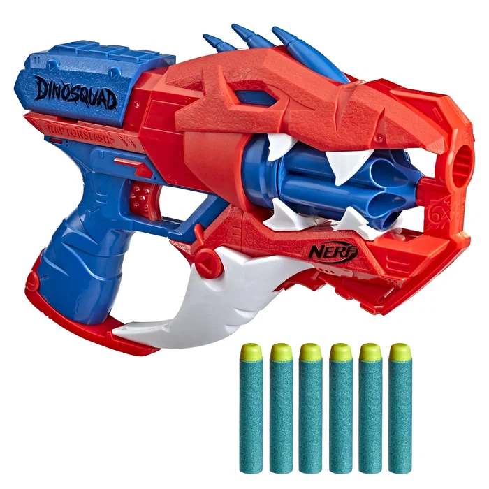Hasbro Nerf DinoSquad Raptor-Slash - Arco y Flechas de Juguete con Tema Dinosaurio, Incluye 6 Dardos, Edad Recomendada 8+ Años