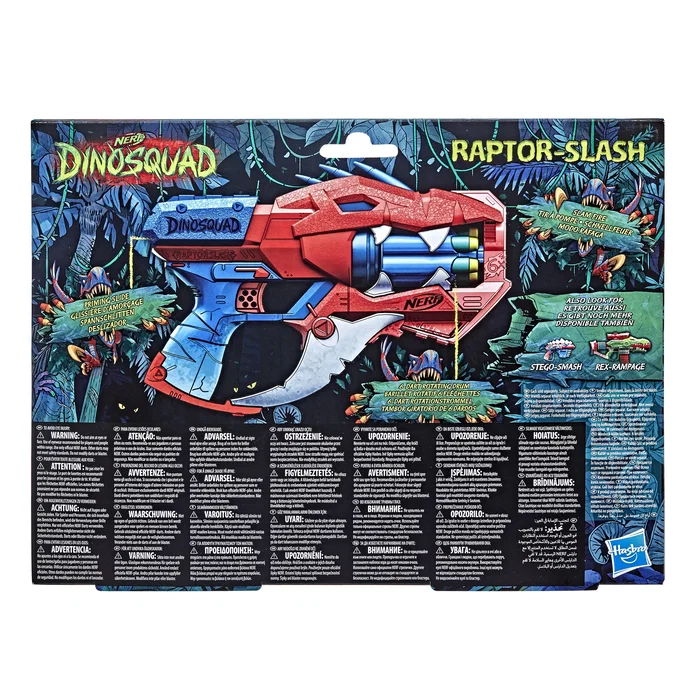 Hasbro Nerf DinoSquad Raptor-Slash - Arco y Flechas de Juguete con Tema Dinosaurio, Incluye 6 Dardos, Edad Recomendada 8+ Años