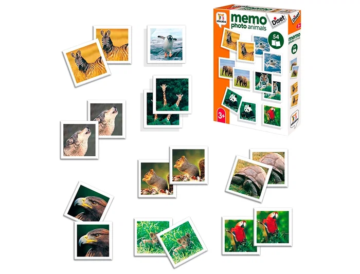 Diset Juego Didáctico Memo Photo Animals