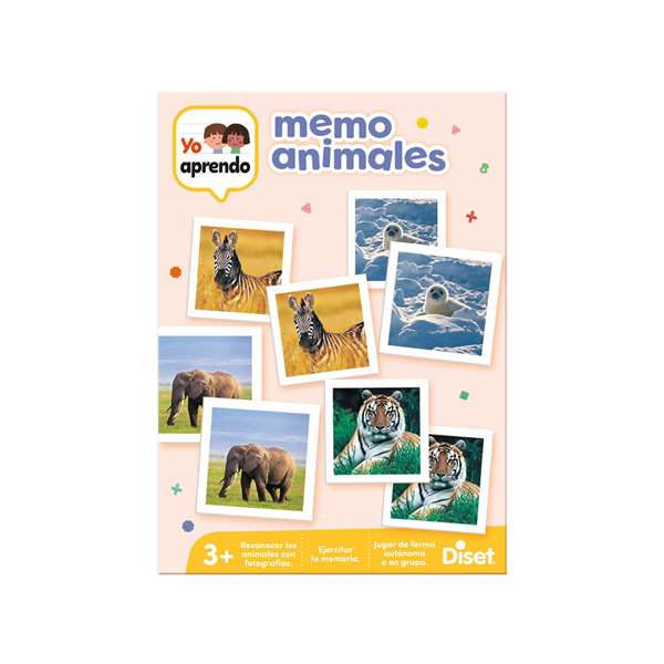 Diset Juego Memo Photo Animales de 54 fichas Diset Juego Memo Photo Animales de 54 fichas