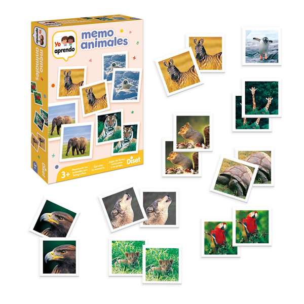 Diset Juego Memo Photo Animales de 54 fichas Diset Juego Memo Photo Animales de 54 fichas