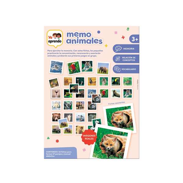 Diset Juego Memo Photo Animales de 54 fichas Diset Juego Memo Photo Animales de 54 fichas