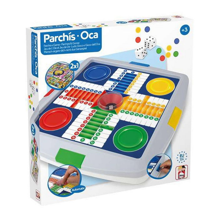 Chicos Juego Parchis y Oca automático 4 jugadores 27x27x4 cm Chicos Juego Parchis y Oca automático 4 jugadores 27x27x4 cm