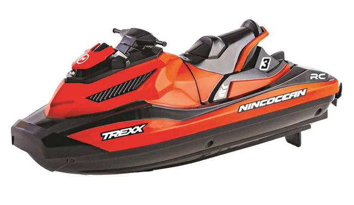 Ninco Moto de agua radio control TREXX con 2 motores, emisora 2,4Ghz, 3,7V, 24,5x22x9 cm