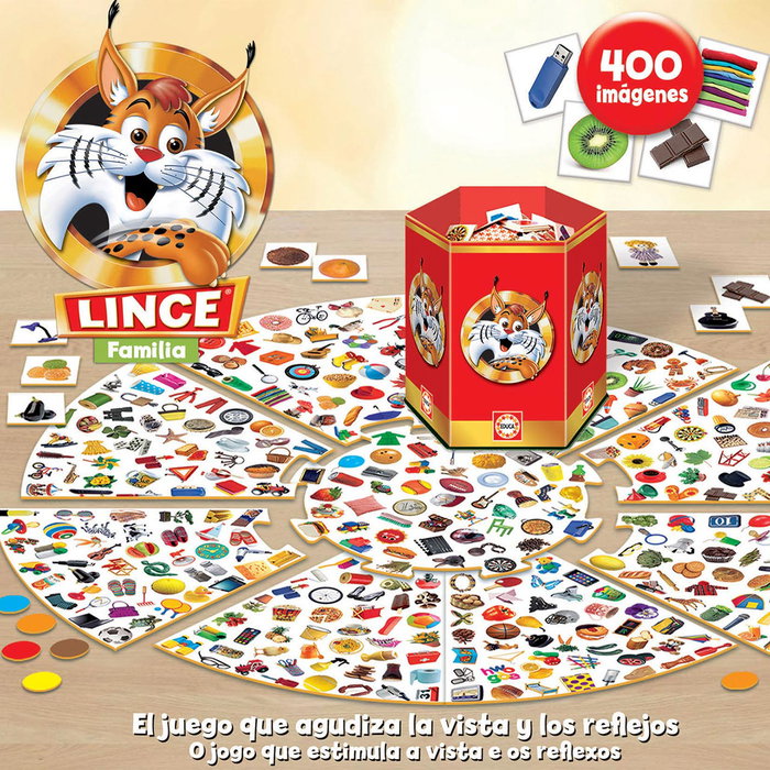 Educa Lince Edición Familia 19207 Juego de Observación y Rapidez para +6 años