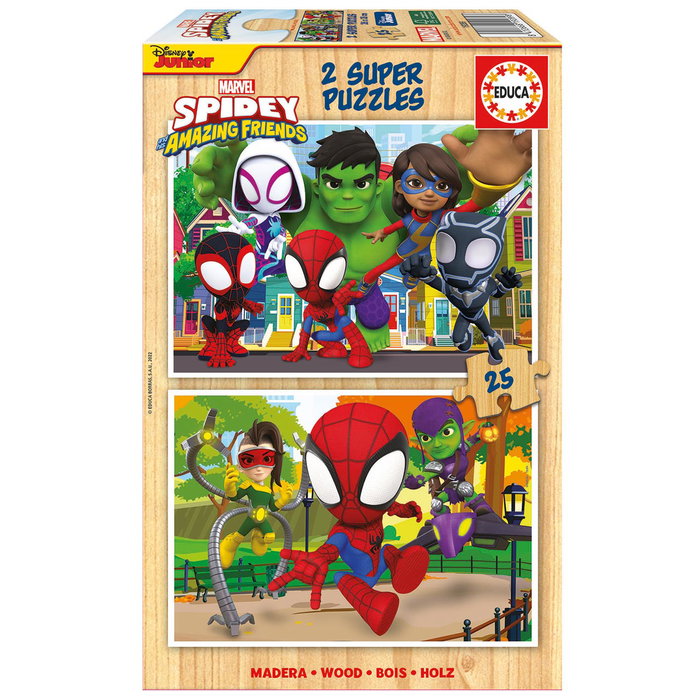 Educa Super Puzzles Spidey y sus increíbles amigos 2x25 piezas