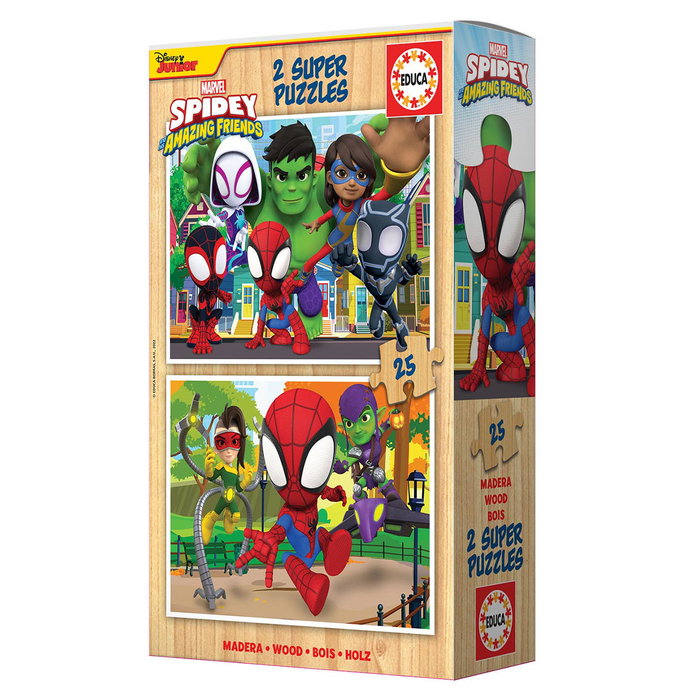 Educa Super Puzzles Spidey y sus increíbles amigos 2x25 piezas