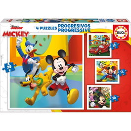 Educa Puzzles Progresivos Mickey & Friends 12-16-20-25 Piezas 19294 Disney +3 Años
