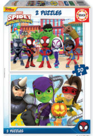 EDUCA BORRAS Spidey &amp; His Amazing Friends Puzzle 2x20 Piezas