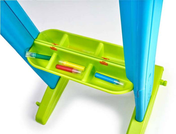 Feber Pizarra Art Tablero Divertido Doble Cara Incluye 4 Rotuladores 53,5x57,5x106 cm