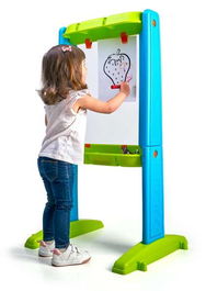 Feber Pizarra Art Tablero Divertido Doble Cara Incluye 4 Rotuladores 53,5x57,5x106 cm