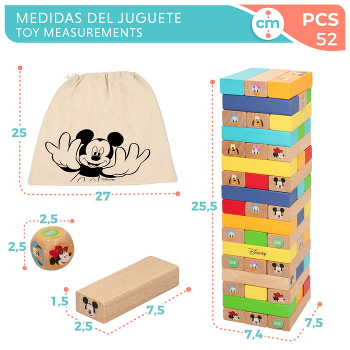WOOMAX Disney Juego de bloques apilables de madera WOOMAX Disney Juego de bloques apilables de madera