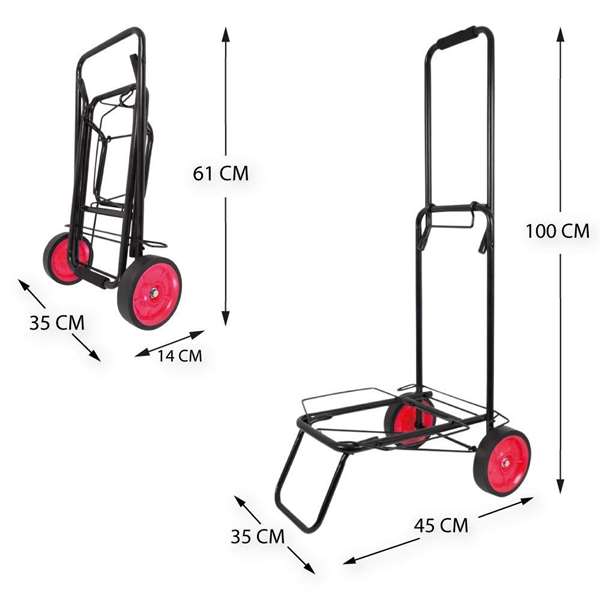 Color Baby Carro Arrastre Multiuso Playa 50 kg 35x14x61 cm
