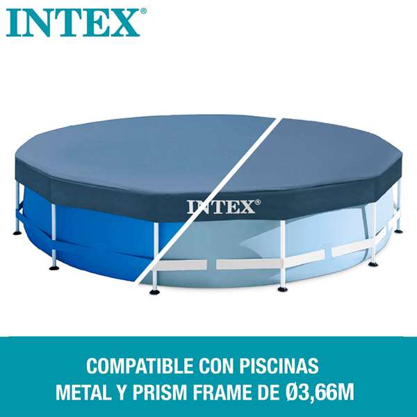 Intex Cubierta de lona para piscina redonda de 3,66 m