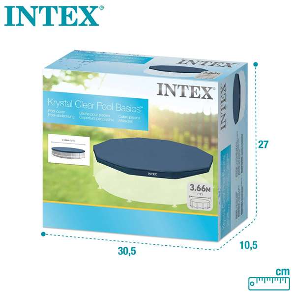 Intex Cubierta de lona para piscina redonda de 3,66 m