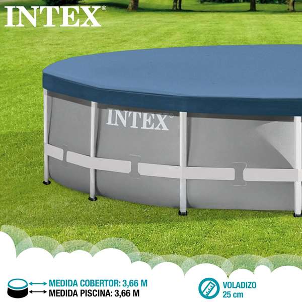 Intex Cubierta de lona para piscina redonda de 3,66 m