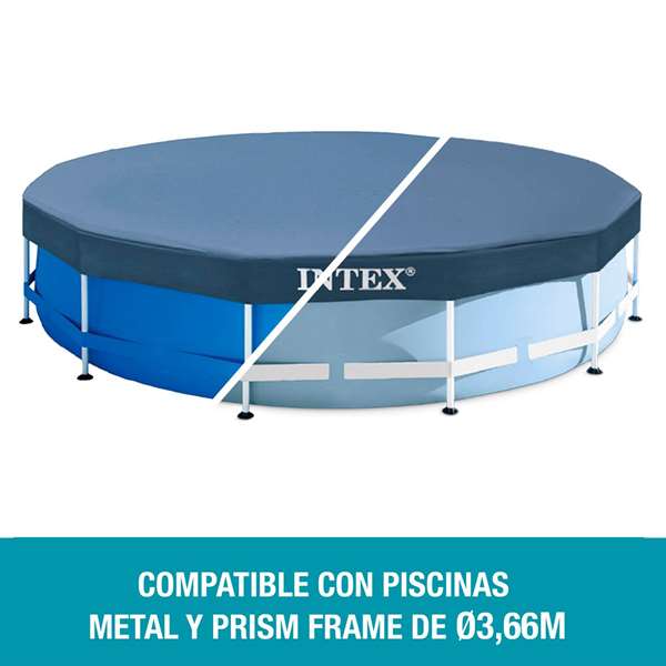 Intex Cubierta de lona para piscina redonda de 3,66 m