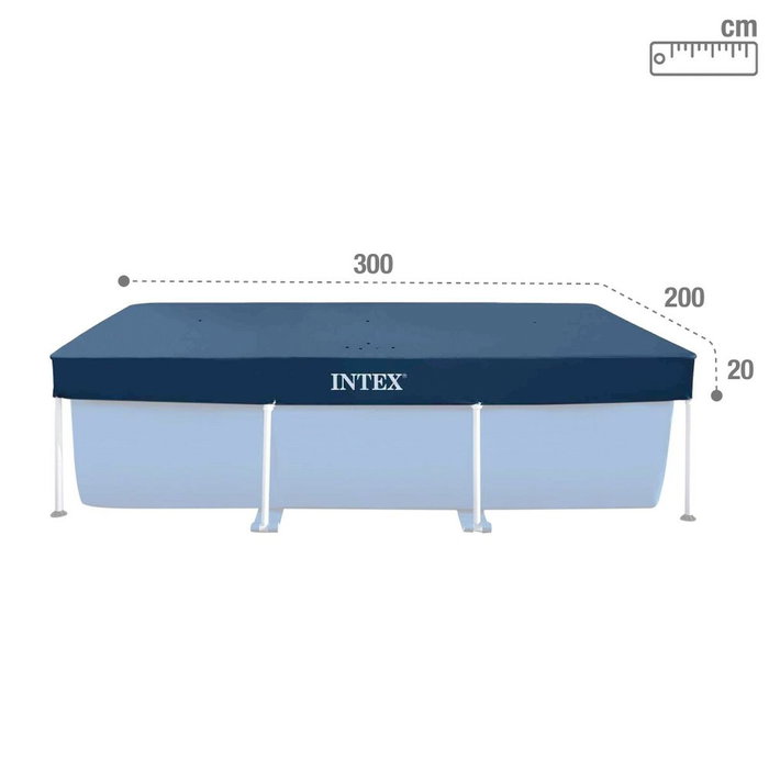 Intex Cubrepiscinas Rectangular 300x200 cm PVC/PE